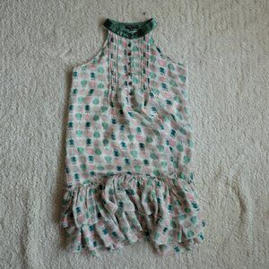 Traffic People Collar Dress with Cute Owl Print